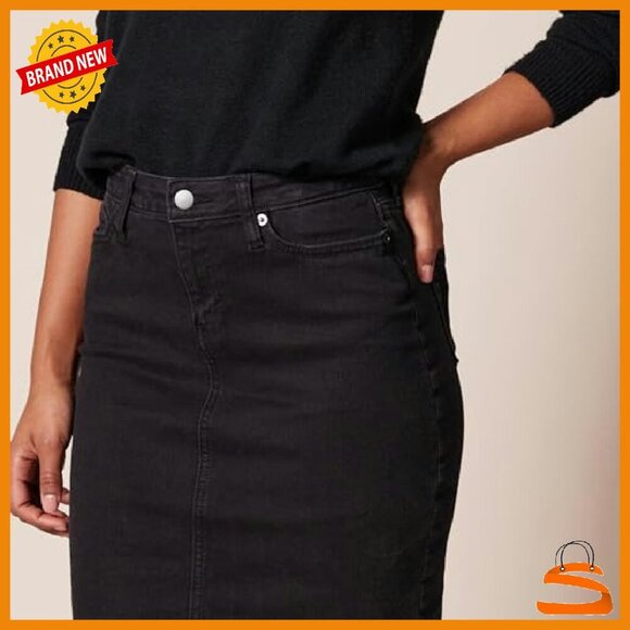 Women's Classic 5-Pocket Denim Skirt, High Stretch, 23.75" Length - Picture 5 of 8